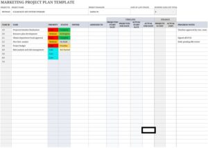 Marketing Project Planning Template